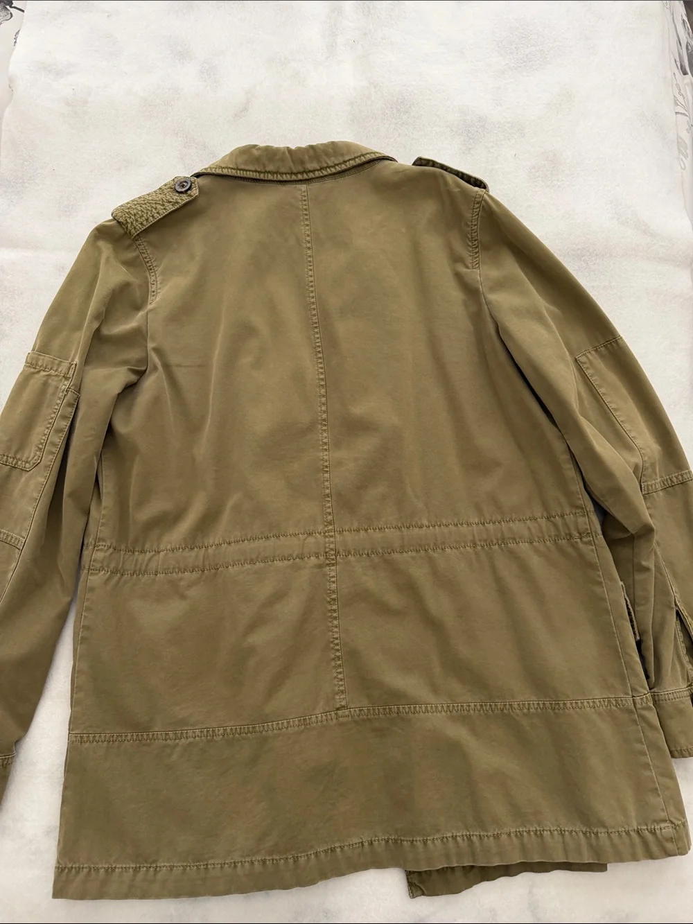 Banana Republic Women’s Khaki Military Field Long Jacket